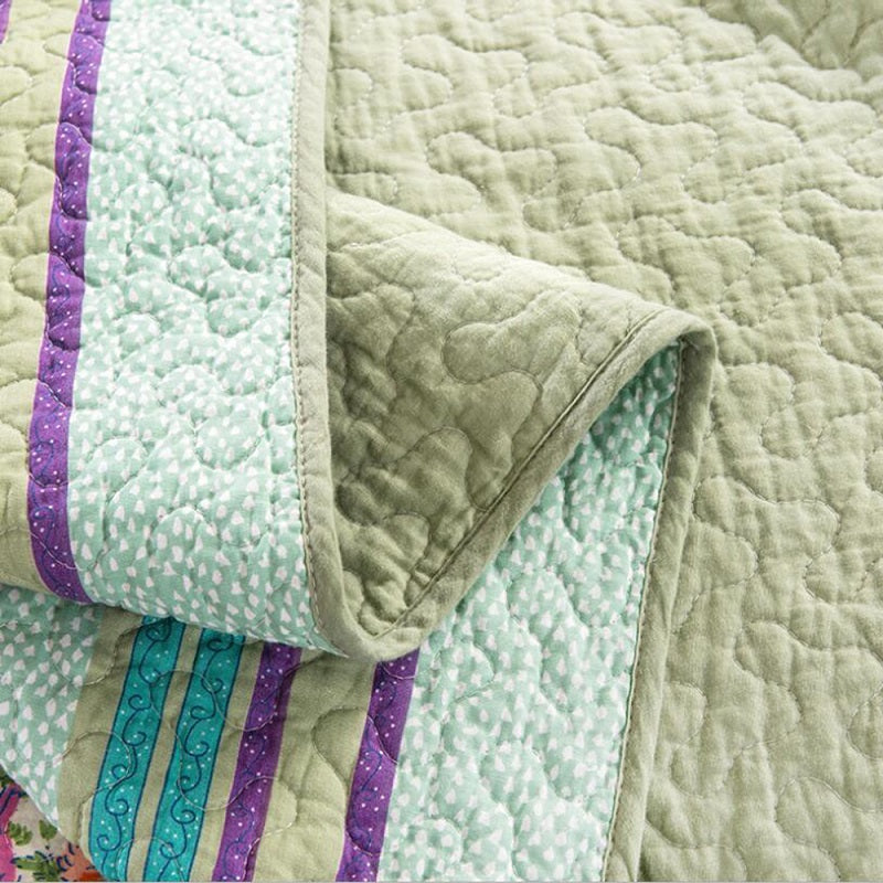 100% Cotton Craft Bohemian 3 Pieces Boho Quilt Set with 2 Pillowcases