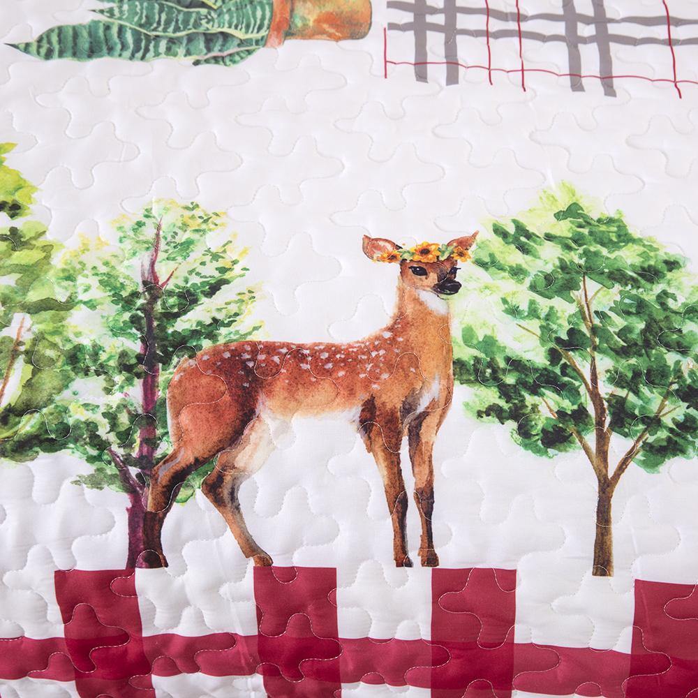 Christmas element design 3 Pieces Quilt Set Coverlet with 2 Pillowcases - Wongs bedding