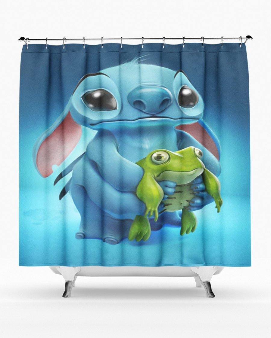 Stitch Shower Curtain（Comes with a set of hooks） - Wongs bedding