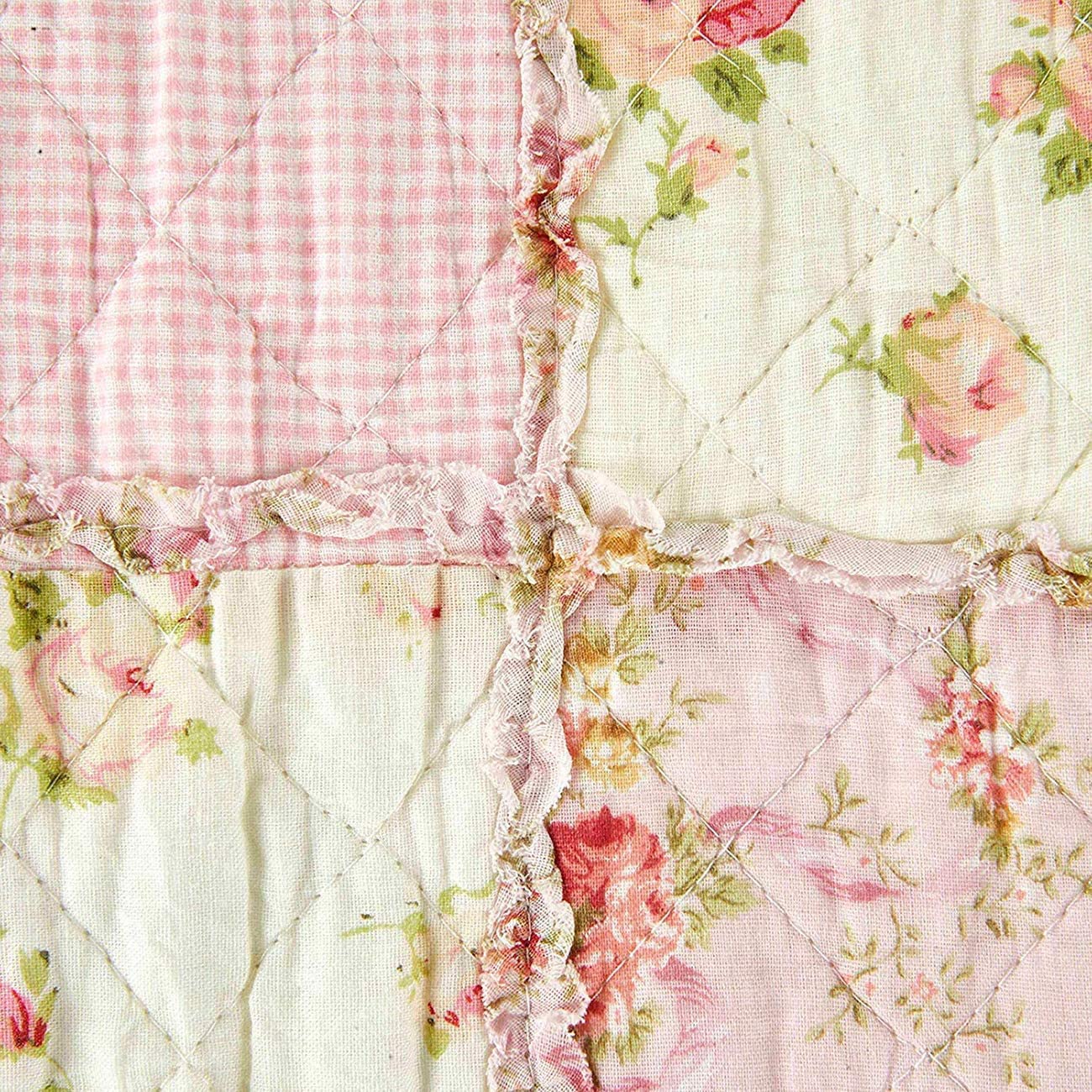  Reaowazo Qucover Pink Floral Quilted Blanket 100% Cotton Floral  Patchwork Quilts Single Bedspread Throw for Couch Beds 59x79 Inch : Home &  Kitchen