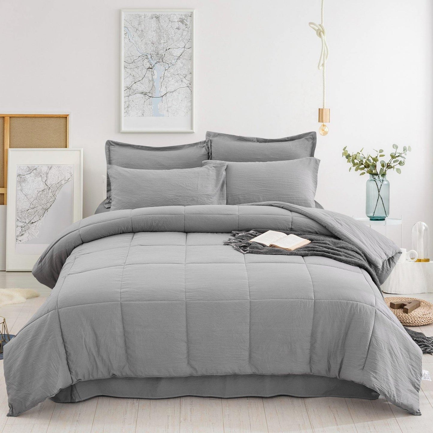 Soft Washed Microfiber Bedding Set with Sheet and Pillowshame - Wongs bedding