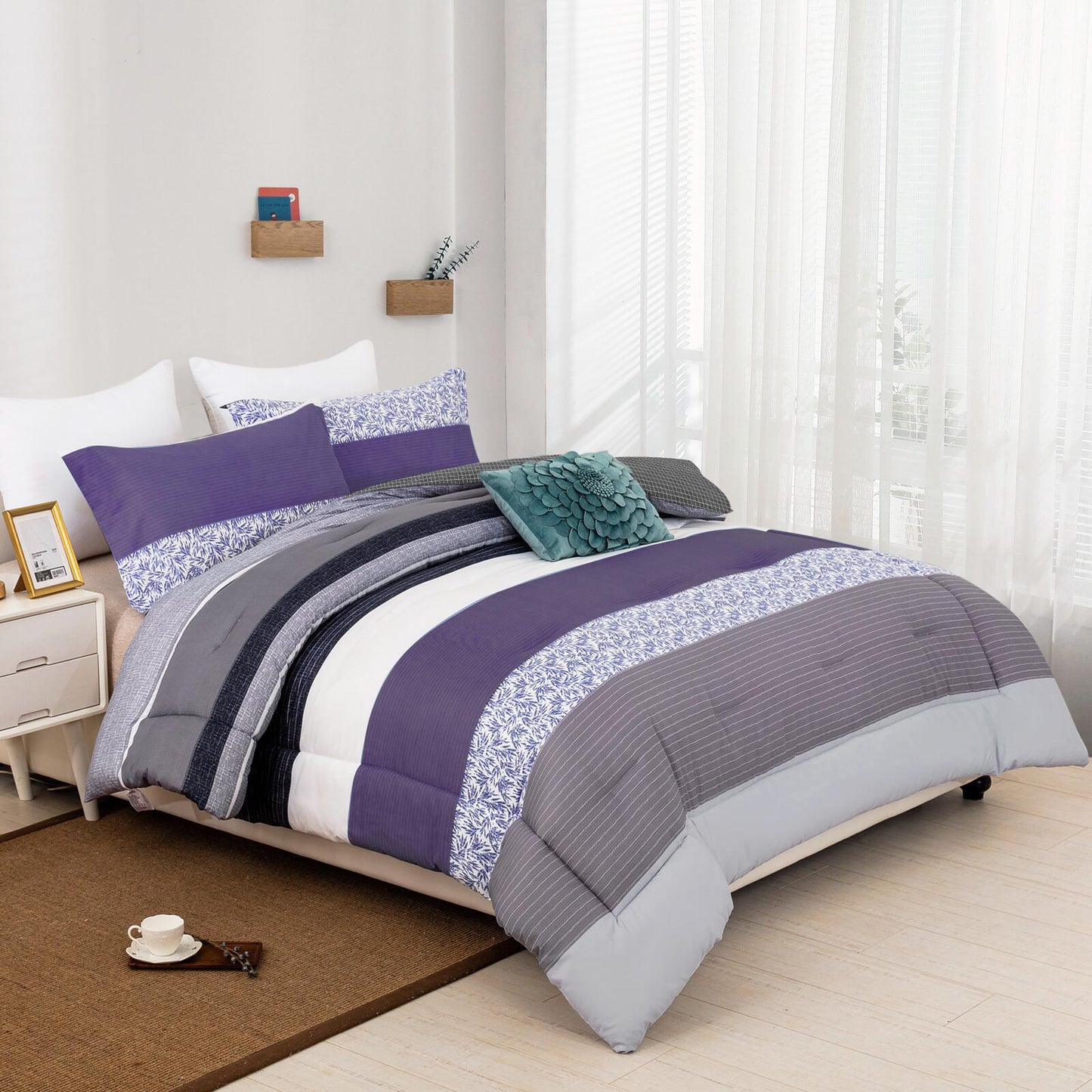 WONGS BEDDING High-End Comforter set with 2 Pillow Cases