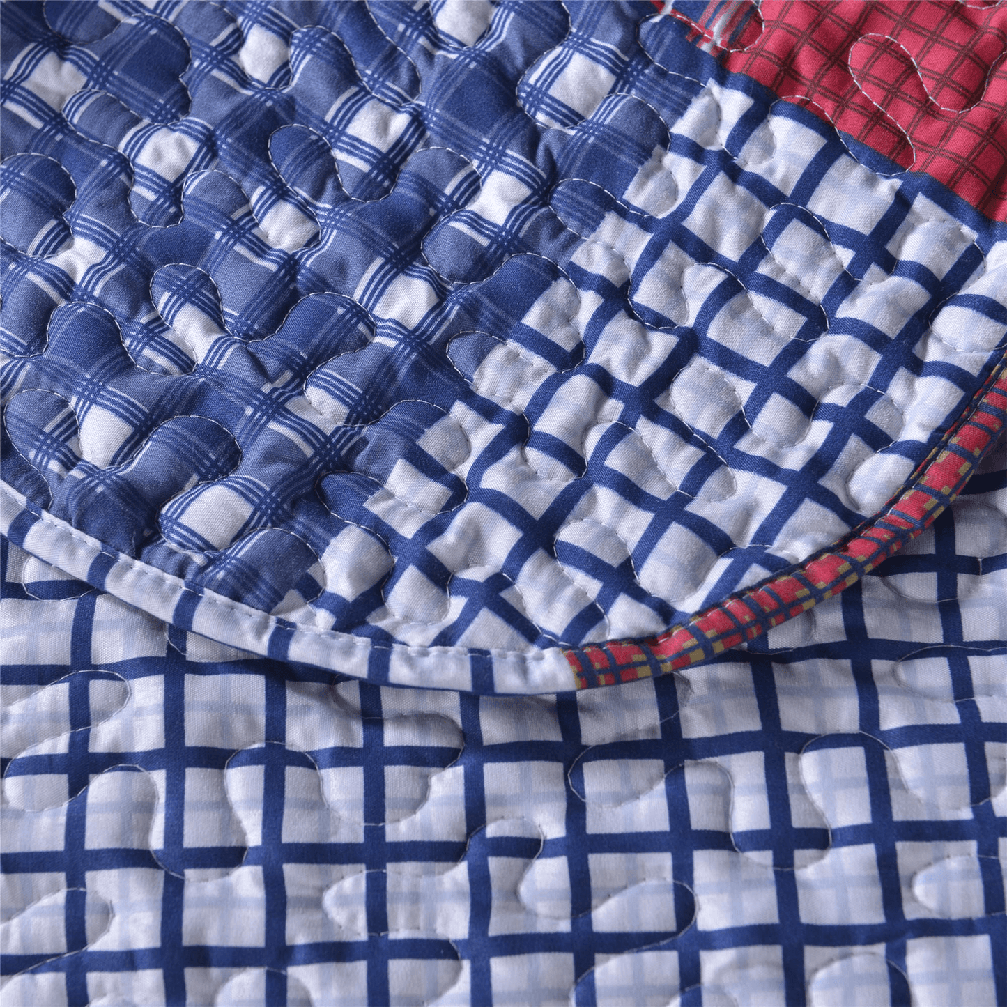 Bohemian Style Square Lattice Stitching Quilt Set - Wongs bedding