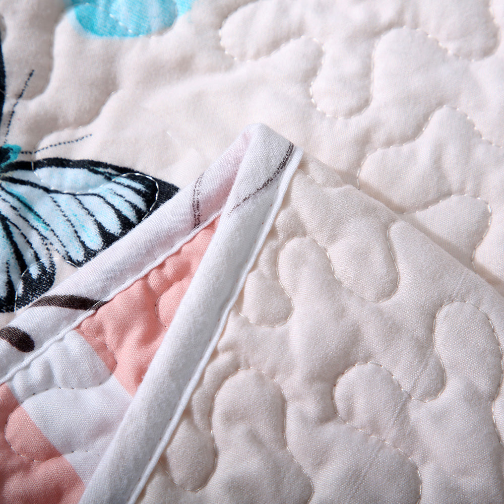 Butterfly Quilt Set  3 Pieces with 2 Pillowcases