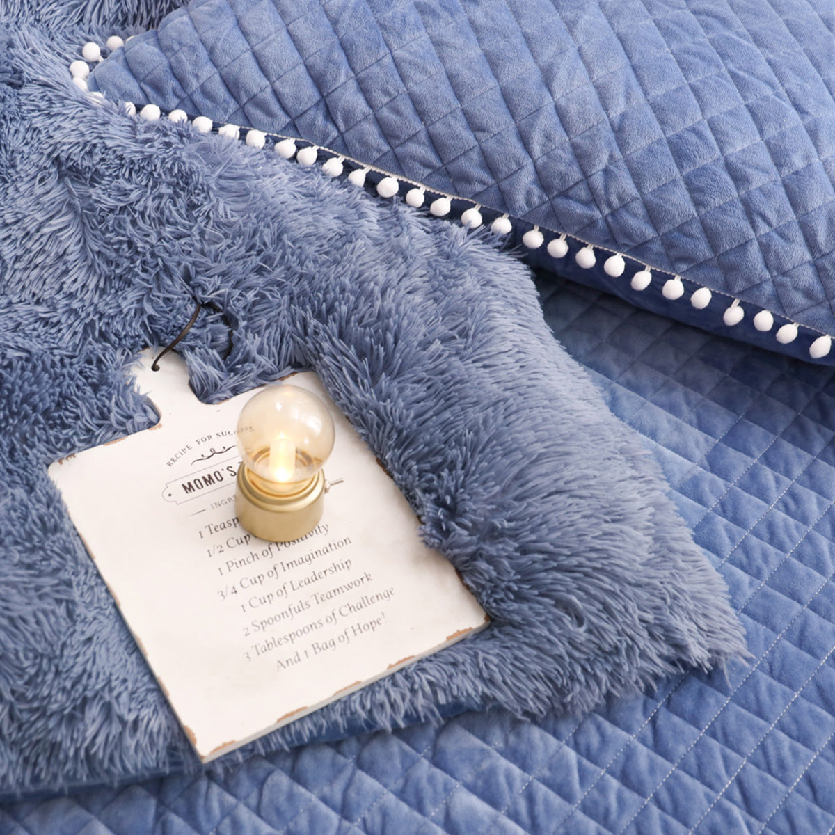 Sapphire Blue Duvet Cover Set With 2 Pillow Cases