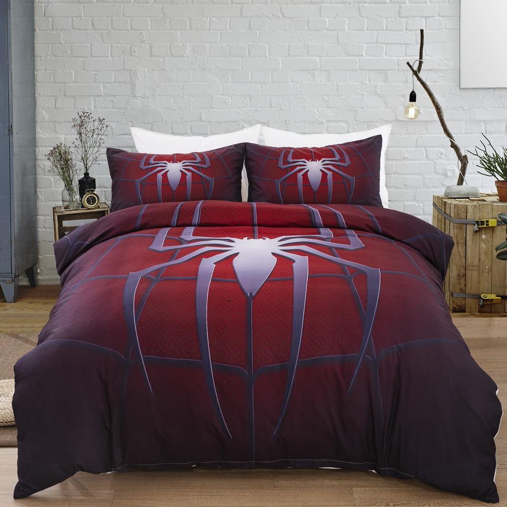 3D Red Red Spider Halloween Bedding Set for kids Home Duvet Cover Set - Wongs bedding