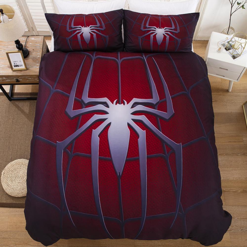 3D Red Red Spider Halloween Bedding Set for kids Home Duvet Cover Set - Wongs bedding