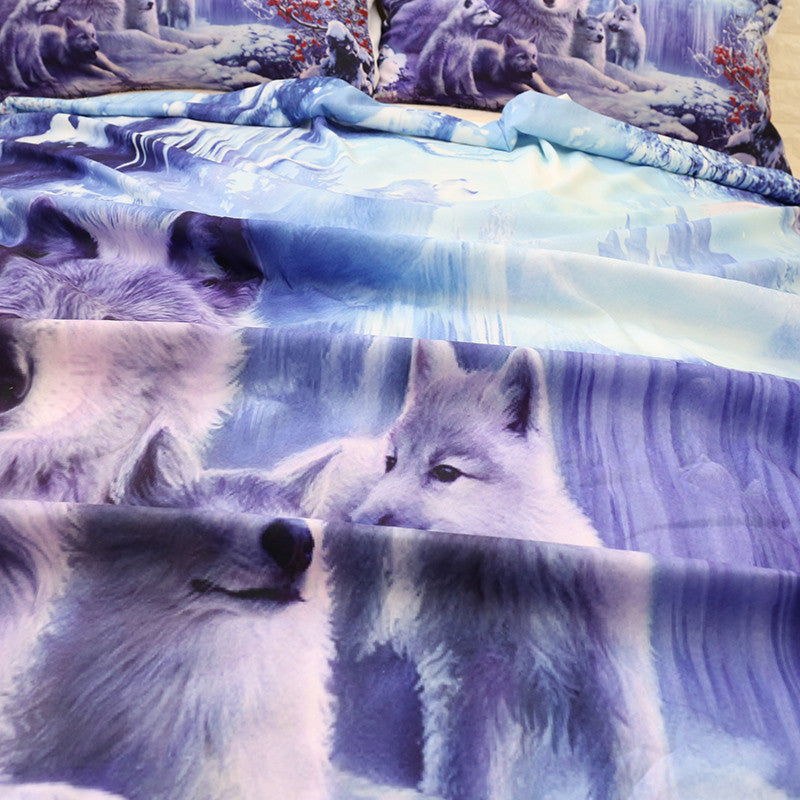 WONGS BEDDING Wolf Duvet cover set Bedding Bedroom set