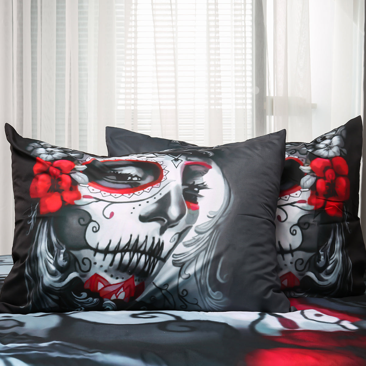 WONGS BEDDING Skull Duvet cover set Bedding Bedroom set