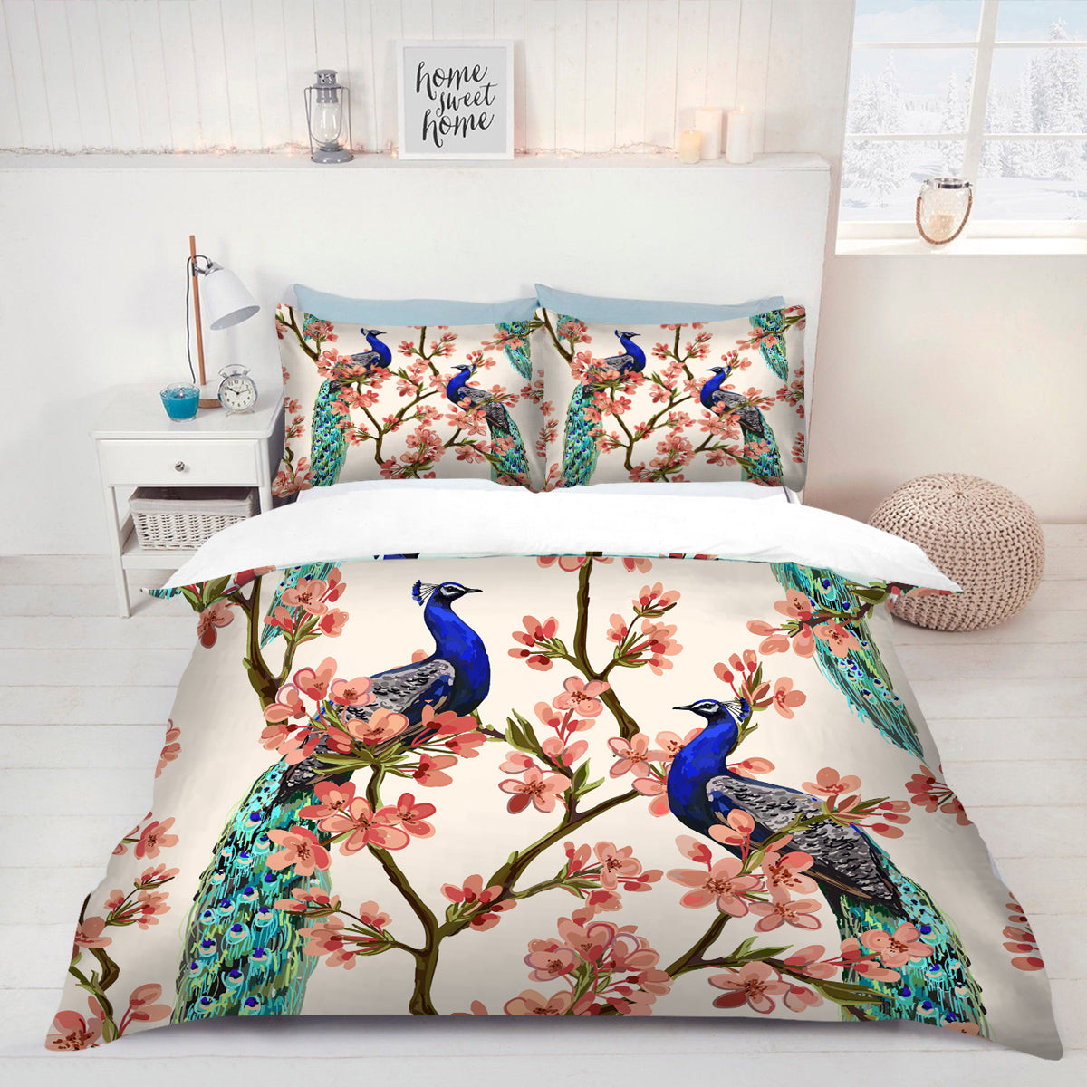 WONGS BEDDING Peacock Duvet cover set Bedding Bedroom set
