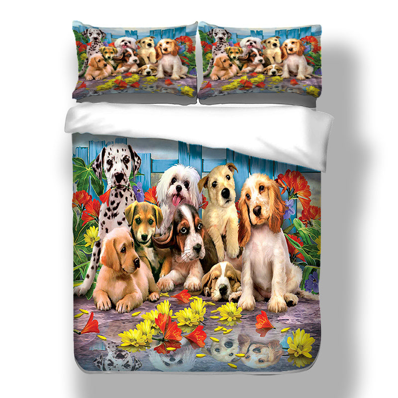 WONGS BEDDING Dogs Duvet cover set Bedding Bedroom set