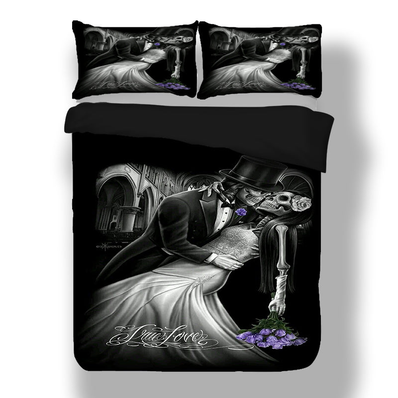 WONGS BEDDING Skull Duvet cover set Bedding Bedroom set