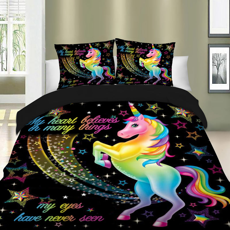 WONGS BEDDING Unicorn Duvet cover set Bedding Bedroom set