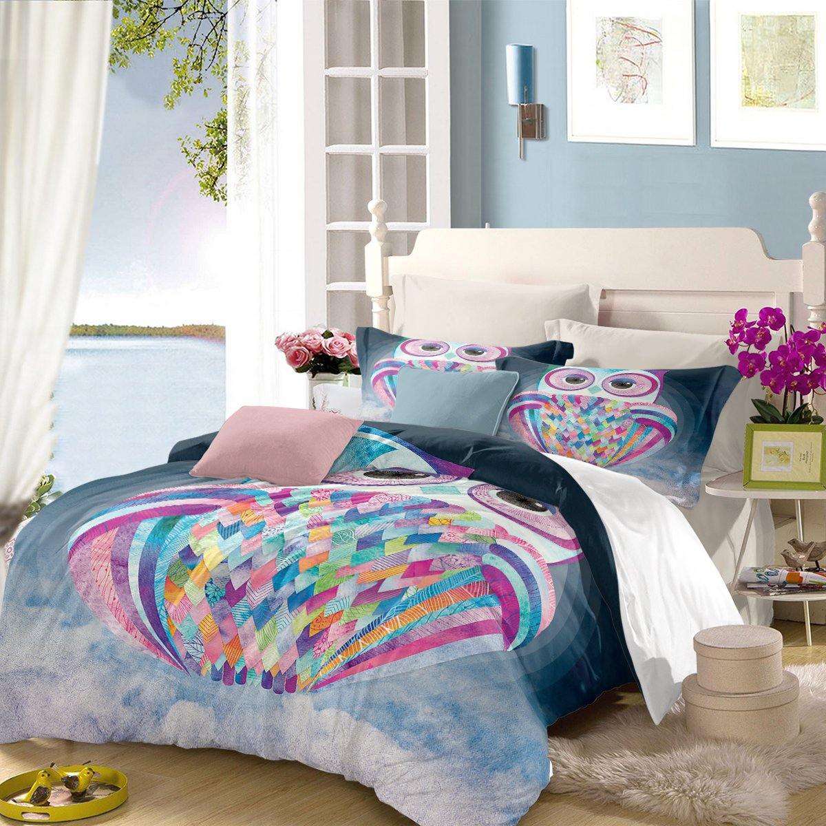 WONGS BEDDING Big eyed owl Bedding Bedroom Home Kit - Wongs bedding