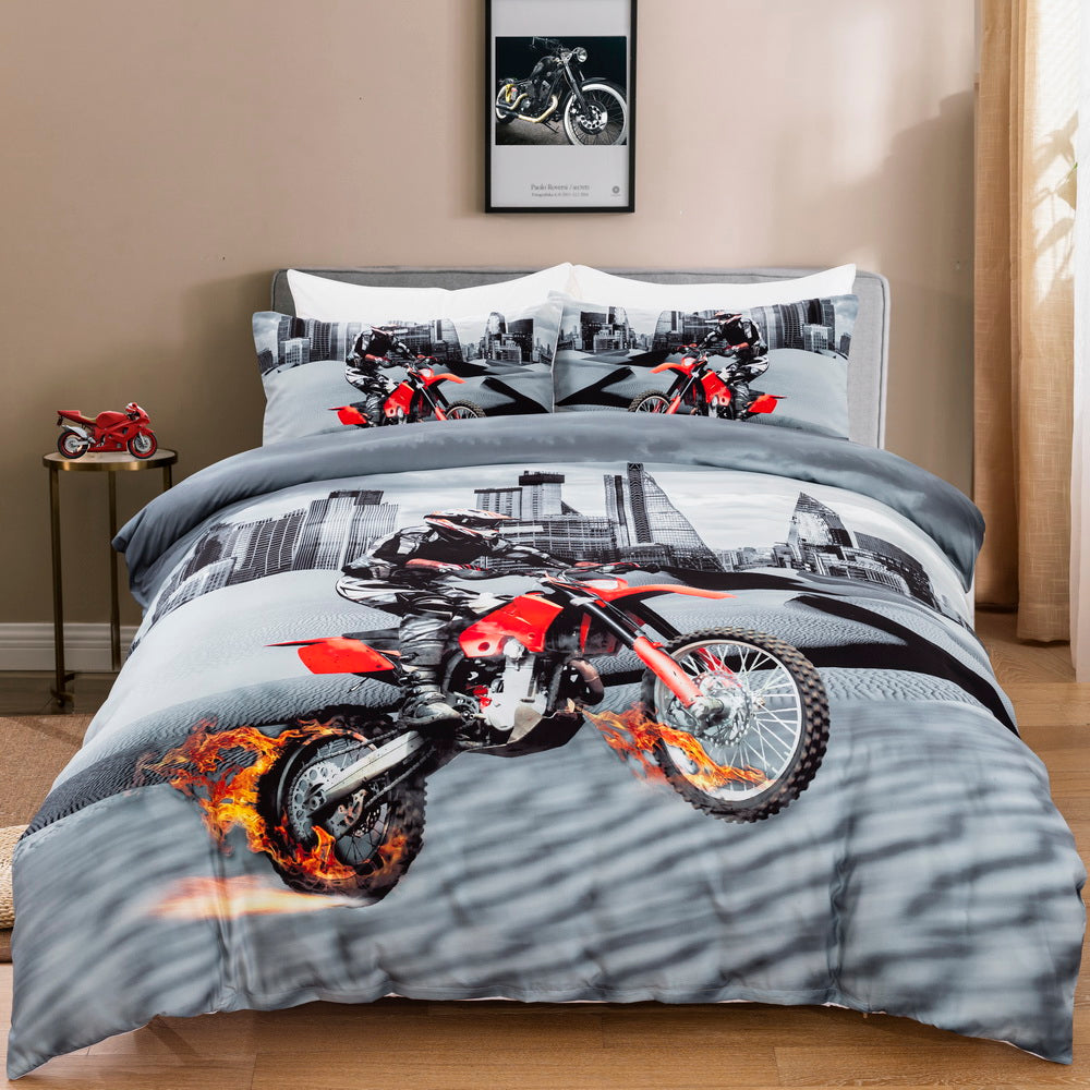 WONGS BEDDING Motorcycle Duvet cover set Bedding Bedroom set