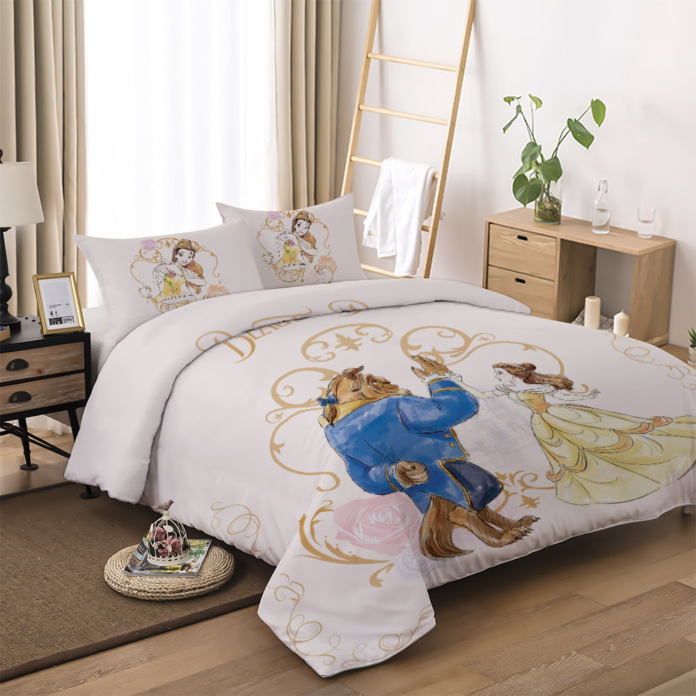 WONGS BEDDING Beauty and the Beast Duvet cover set Bedding Bedroom set