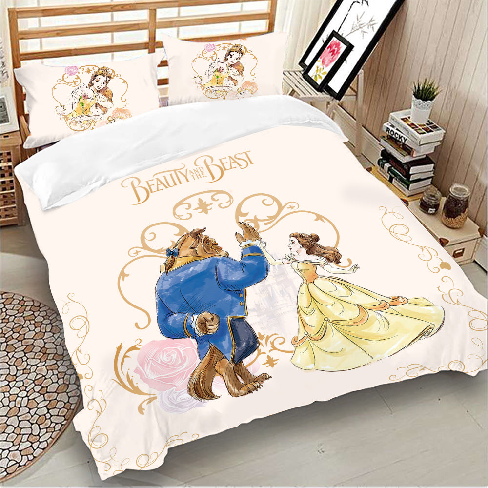 WONGS BEDDING Beauty and the Beast Duvet cover set Bedding Bedroom set