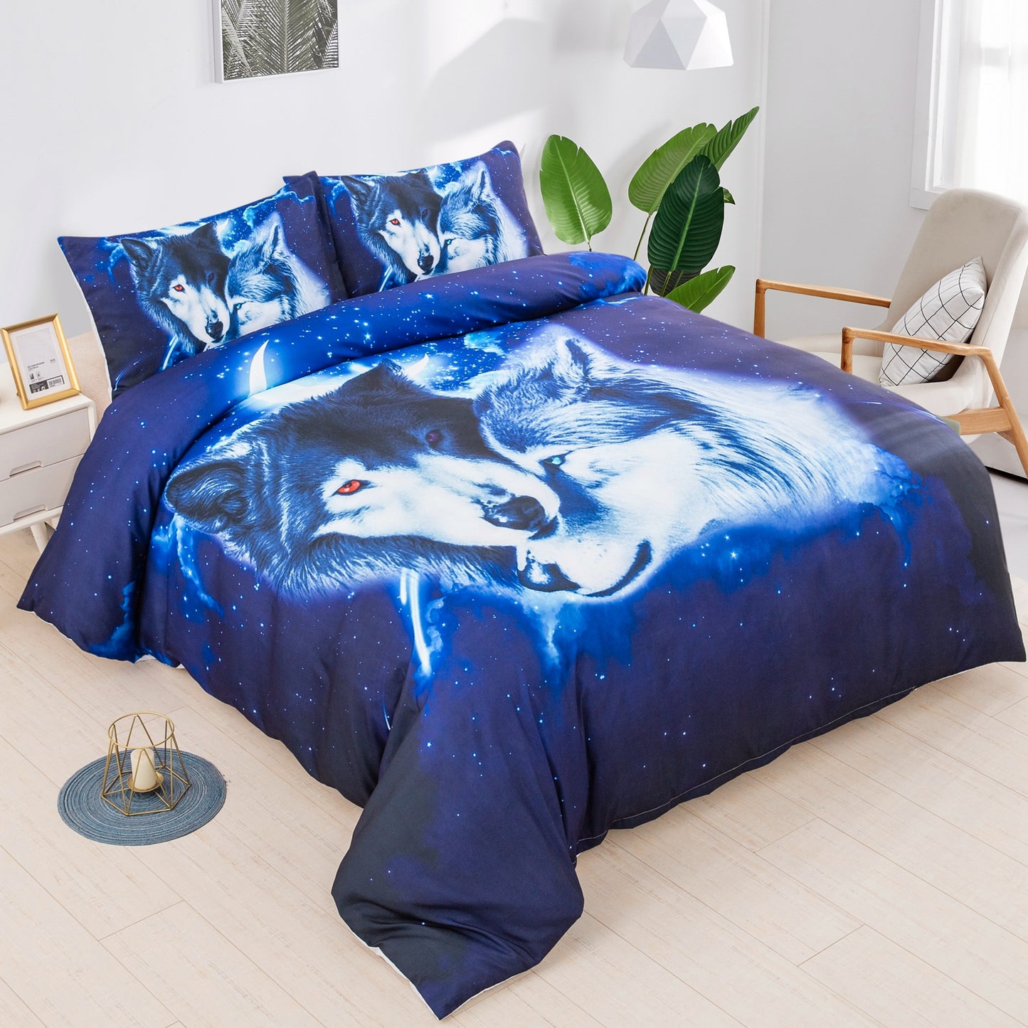 WONGS BEDDING Wolf Duvet cover set Bedding Bedroom set