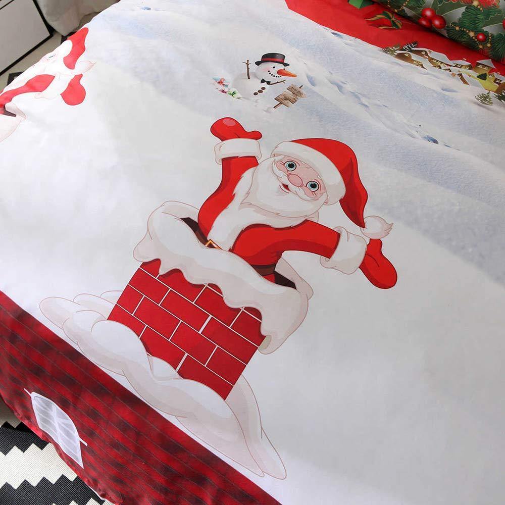 WONGS BEDDING Christmas Santa Duvet Cover Pillowcase Set - Wongs bedding