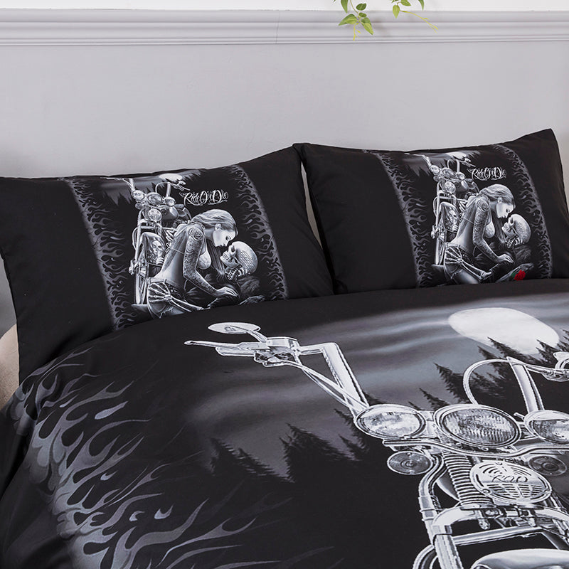 WONGS BEDDING Halloween Skull Duvet cover set Bedroom Bedding set