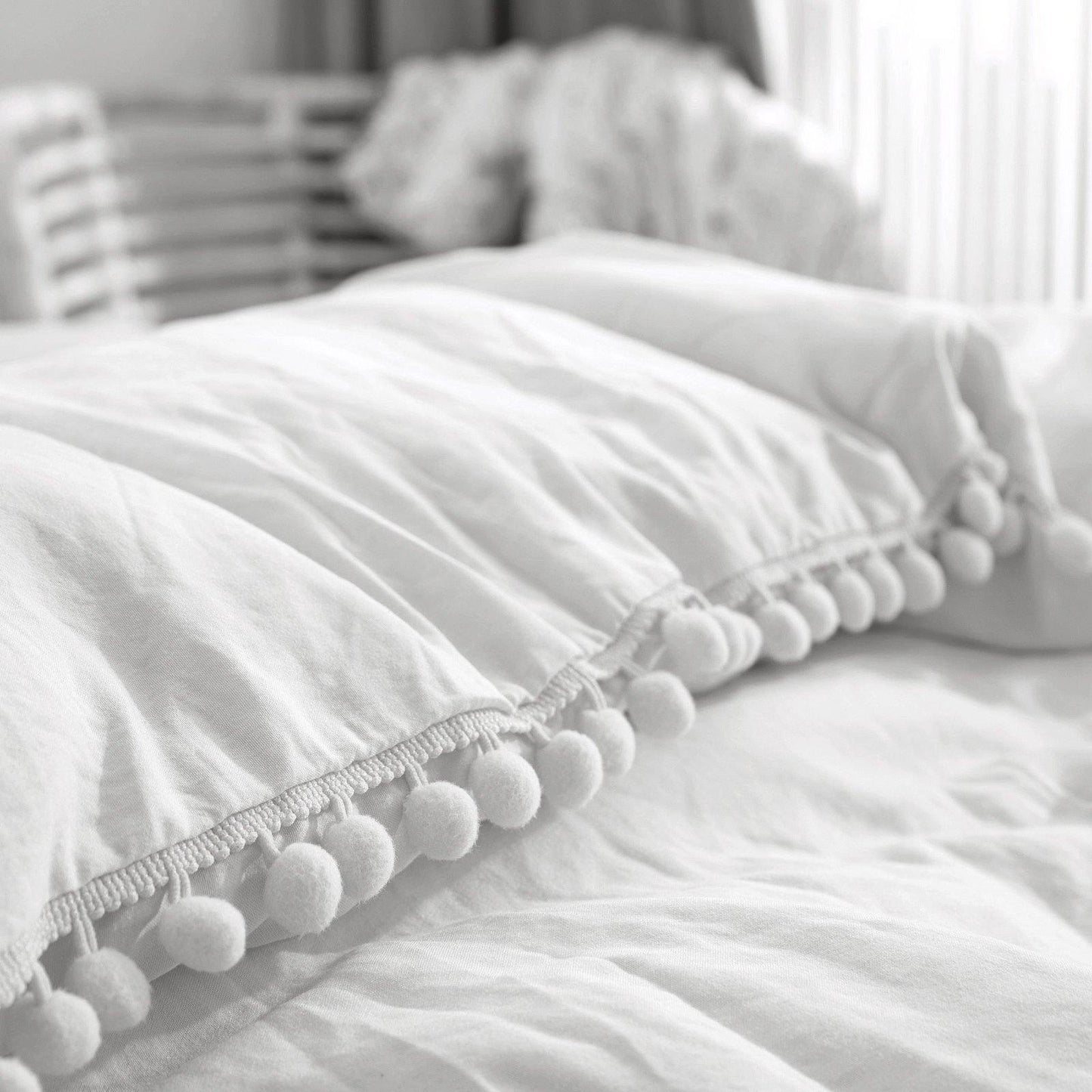 WONGS BEDDING Plush Ball Duvet Cover Set - Wongs bedding