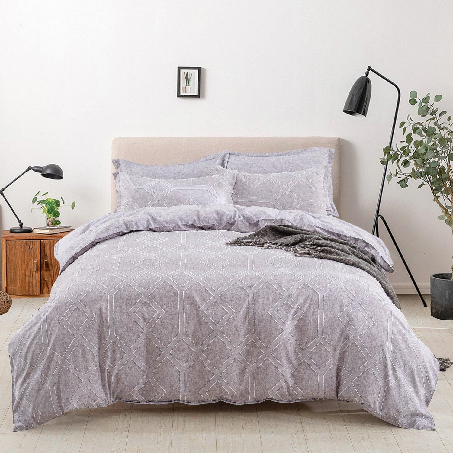 WONGS BEDDING Light Purple Duvet Cover Set - Wongs bedding