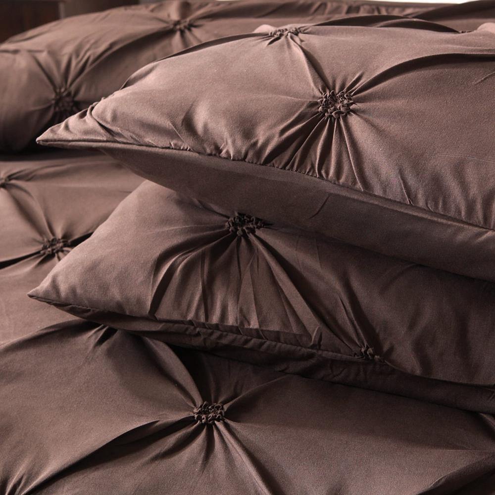 WONGS BEDDING Brown Pinch Pleat Duvet Cover - Wongs bedding