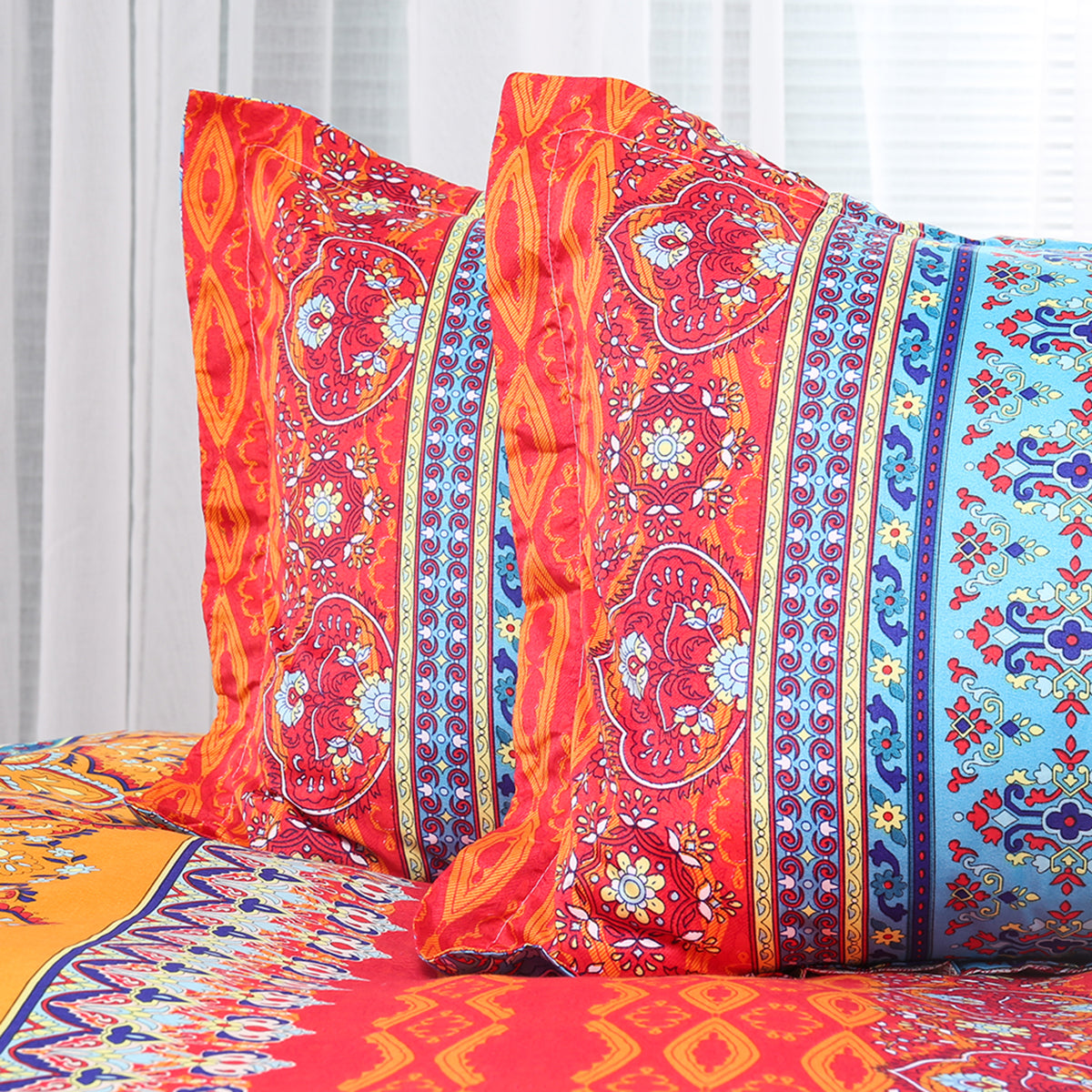Bohemian style Duvet Cover with 2 Pillowcases