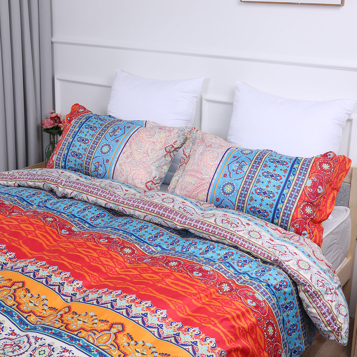 Bohemian style Duvet Cover with 2 Pillowcases