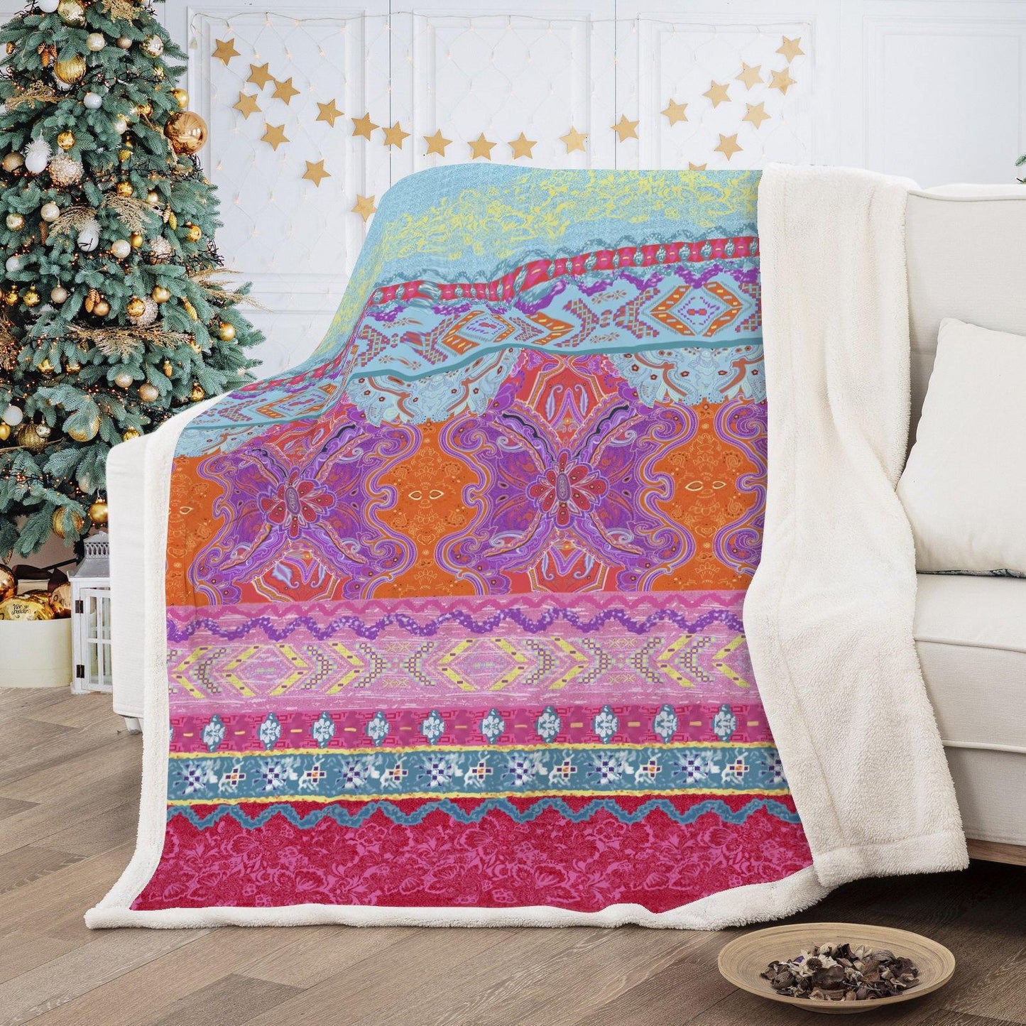 WONGS BEDDING Bohemian Stripes Blanket - Wongs bedding