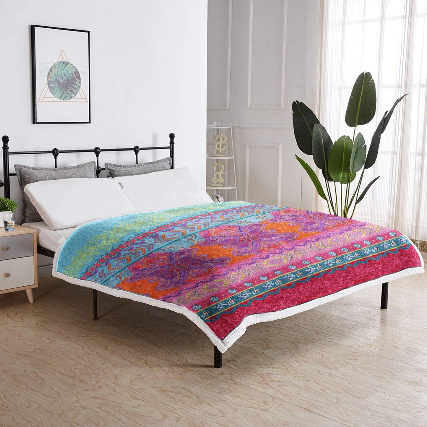 WONGS BEDDING Bohemian Stripes Blanket - Wongs bedding
