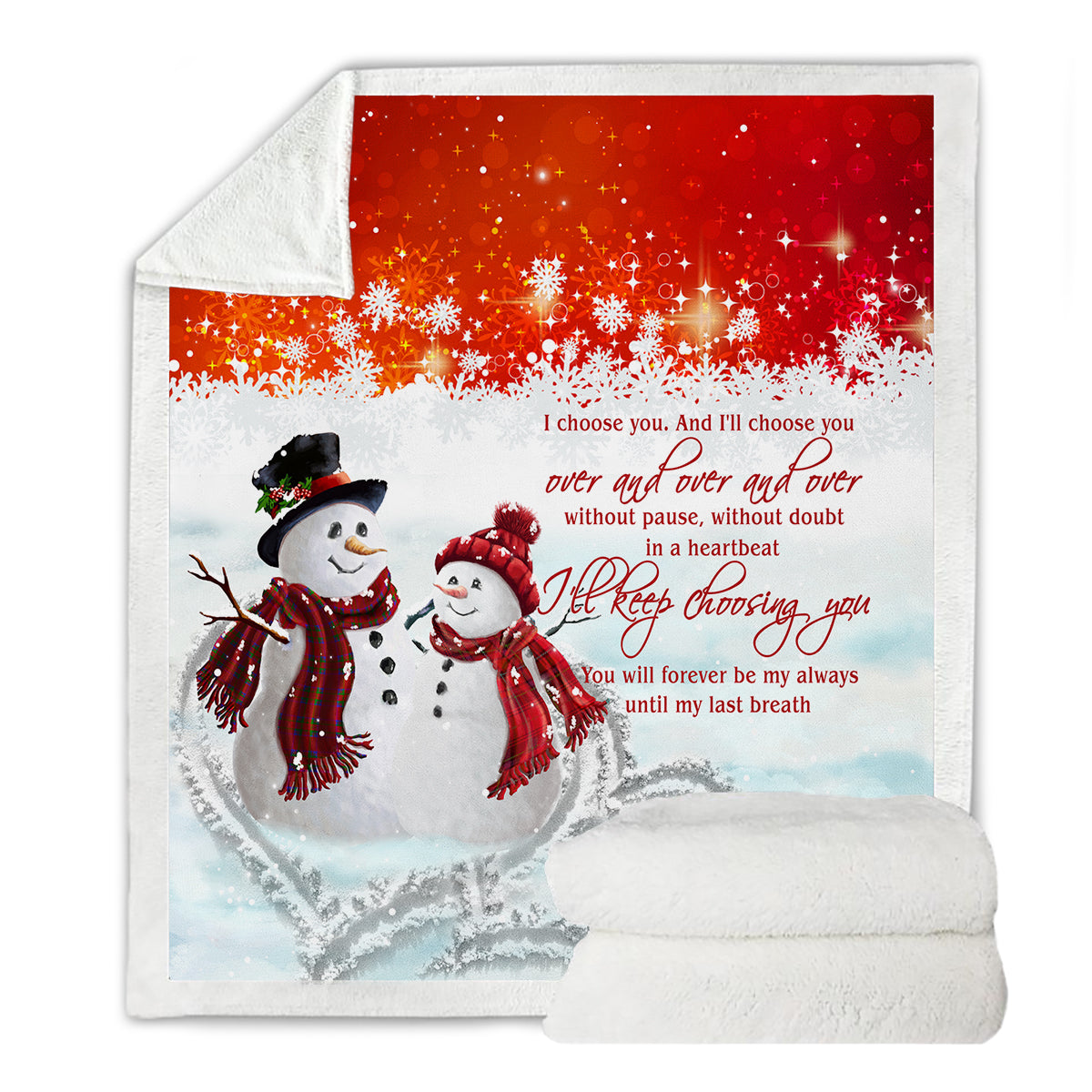 WONGS BEDDING Christmas Snowman Blanket