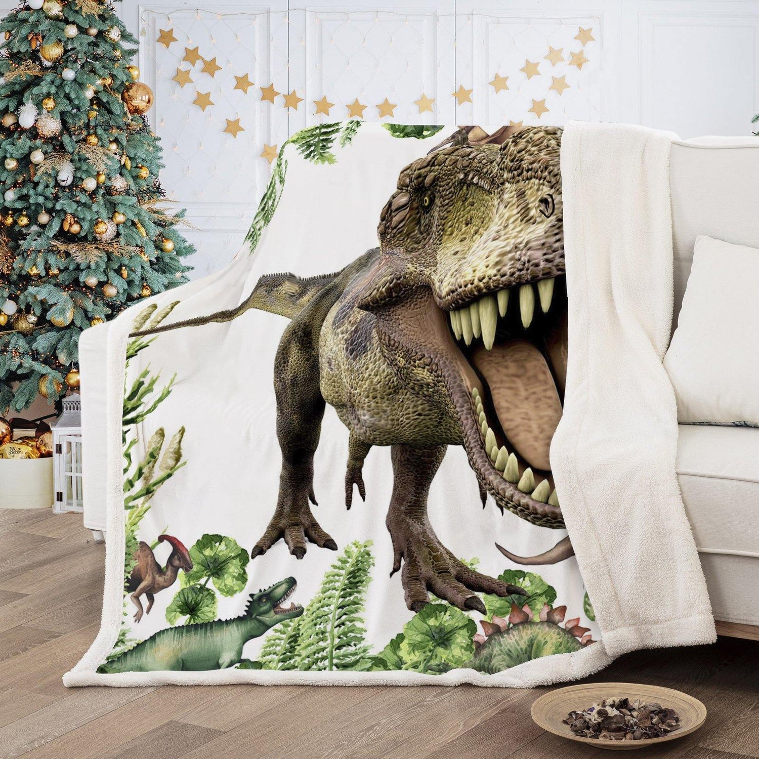 WONGS BEDDING Tyrannosaurus Blanket - Wongs bedding