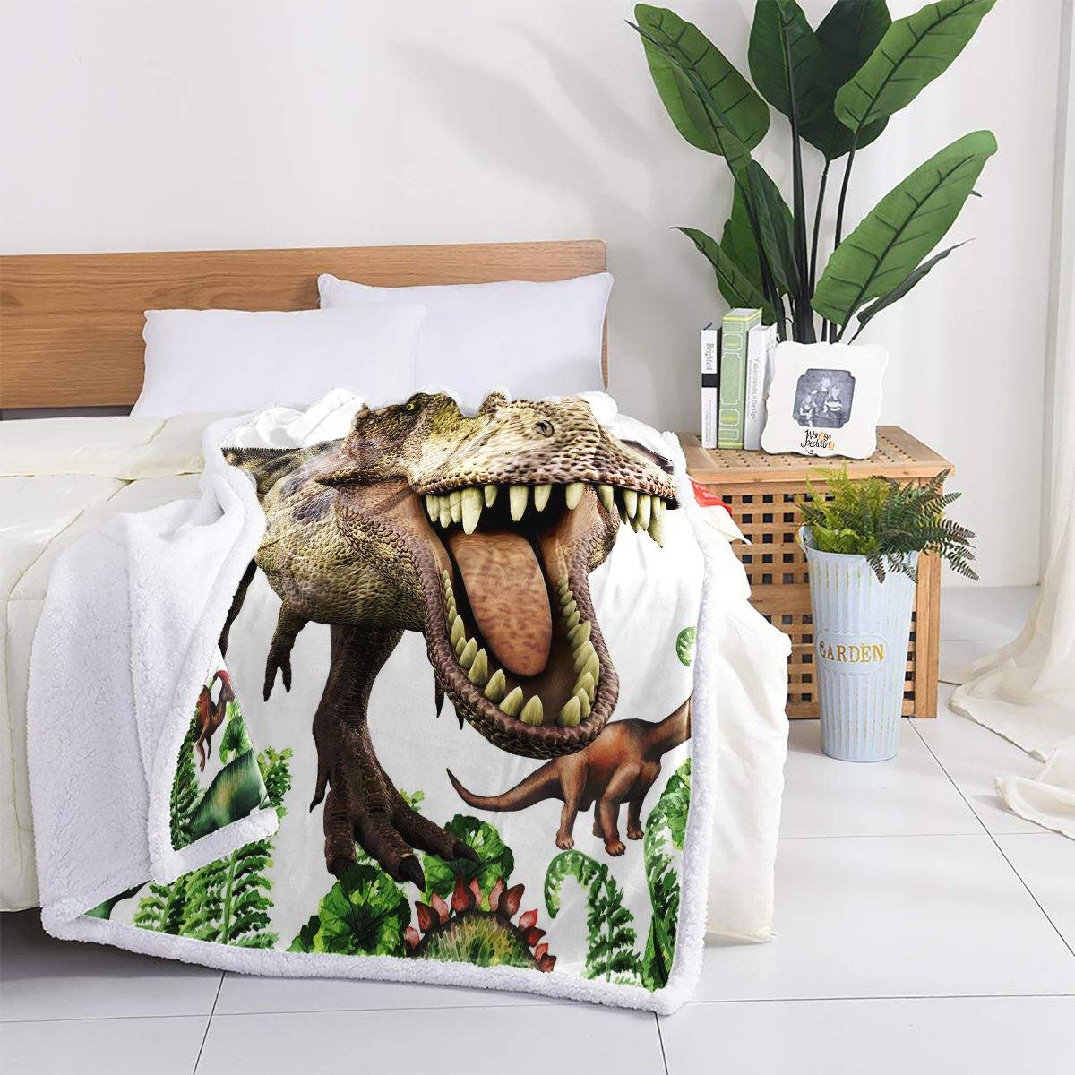WONGS BEDDING Tyrannosaurus Blanket - Wongs bedding