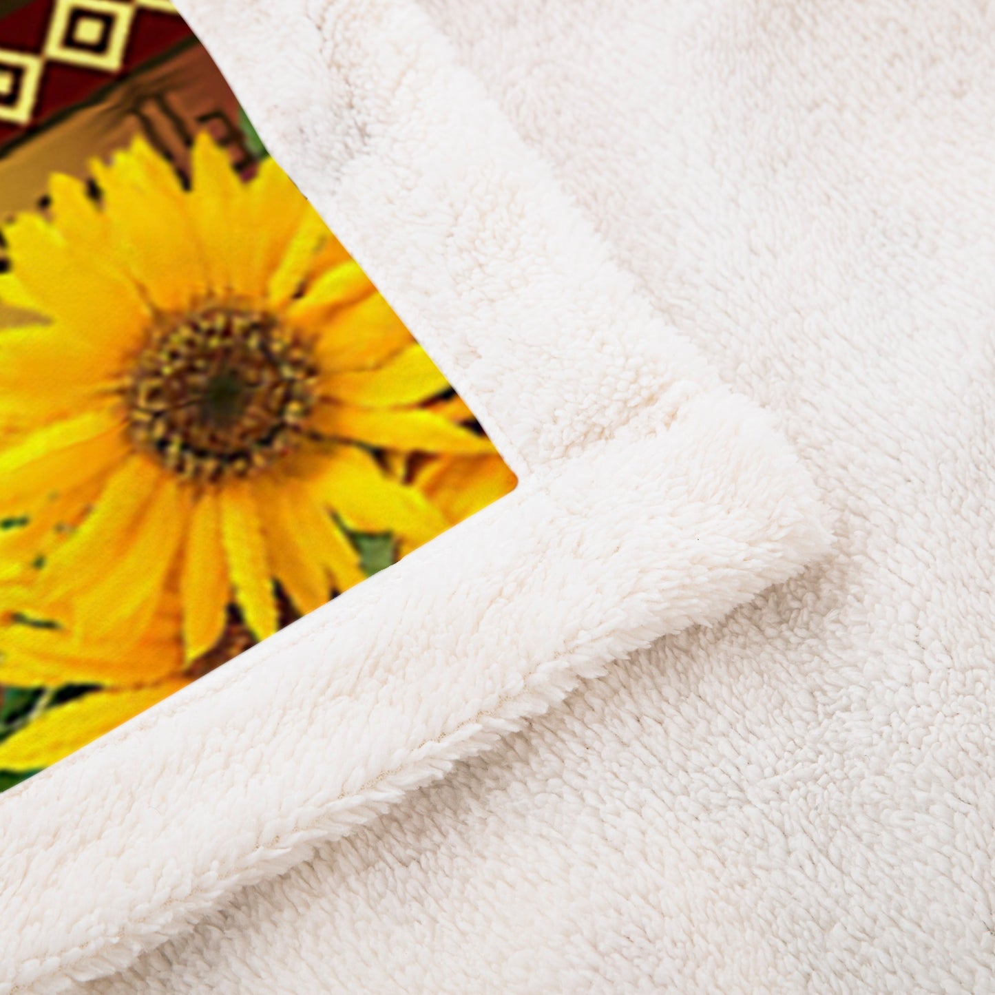 WONGS BEDDING Woman with sunflower blanket