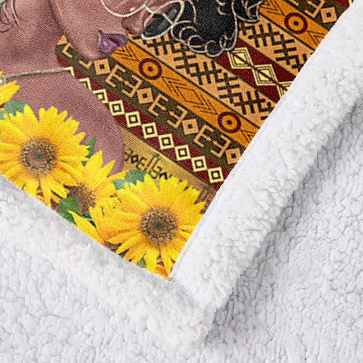 WONGS BEDDING Woman with sunflower blanket