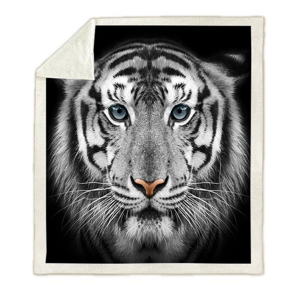 WONGS BEDDING tiger print blanket is soft and comfortable, suitable for all seasons - Wongs bedding