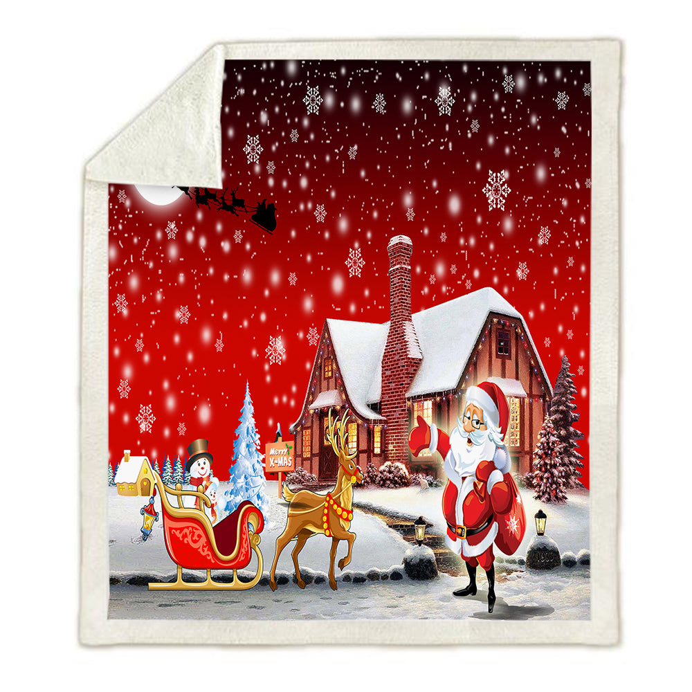 WONGS BEDDING Christmas Atmosphere Christmas Elements of Santa Blanket