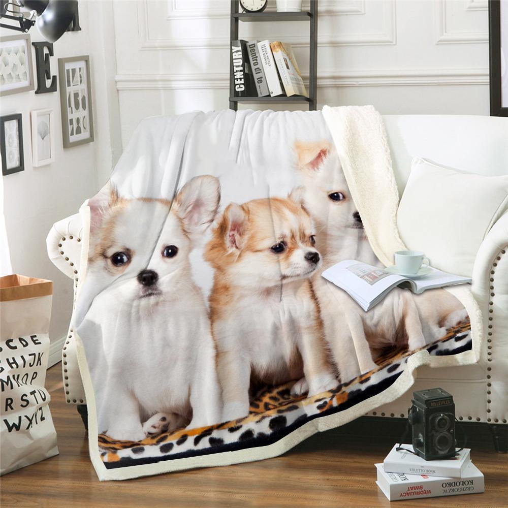 WONGS BEDDING Cute Dog Blanket - Wongs bedding