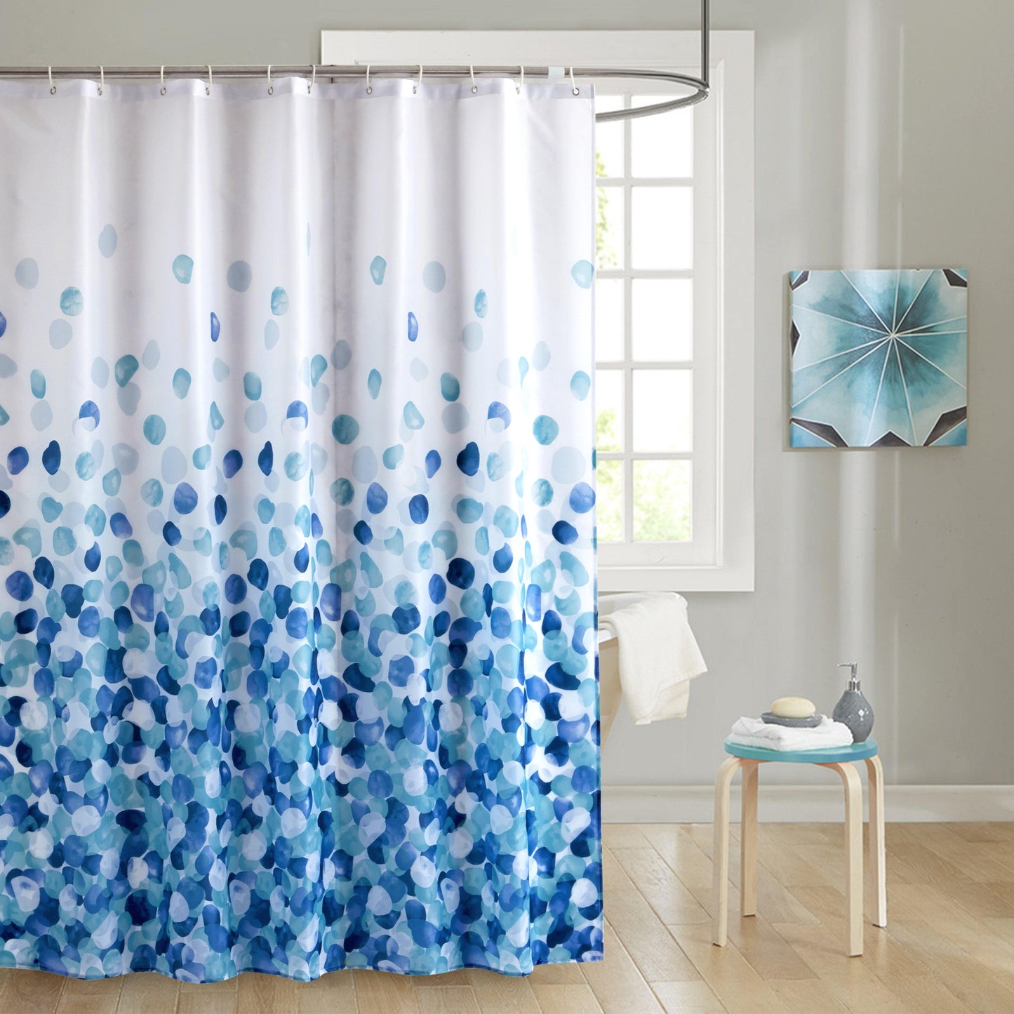 Gradient Shower Curtain（Comes with a set of hooks） - Wongs bedding